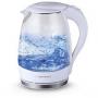 Ceainic electric fara fir Esperanza, cu iluminare LED, sticla, 1,7L, Alb