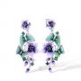 Cercei de argint lungi cu flori Lavender