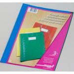 Coperta PP - 120 microni, cu eticheta, pentru caiet A4, 3 buc/set, Aurora - culori asortate