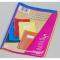 Coperta PP - 120 microni, cu eticheta, pentru caiet A5, 5 buc/set, Aurora - culori asortate