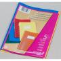 Coperta PP - 120 microni, cu eticheta, pentru caiet A5, 5 buc/set, Aurora - culori asortate