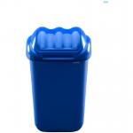 Cos plastic cu capac batant, pentru reciclare selectiva, capacitate 30l, PLAFOR Fala - albastru