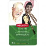 Creioane acuarela DERWENT Academy, tonurile pielii, 12buc/set, diverse culori