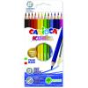 Creioane colorate CARIOCA Acquarell, hexagonale, 12 culori/cutie - cutie carton