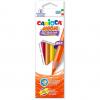Creioane colorate CARIOCA Maxi Neon, triunghiulare, super fluorescente, 6 culori/cutie