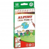 Creioane colorate, cutie carton, 12 culori/set, ALPINO - Skin Tones