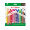 Creioane colorate, cutie carton, 24 culori/set, ALPINO Up