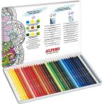 Creioane colorate, cutie metal, 36 culori/set, ALPINO Color Experience