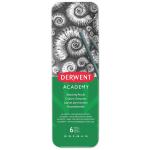 Creioane Grafit 3B-2H DERWENT Academy, cutie metalica, 6 buc/set, negru