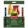 Creioane ulei pastel DERWENT Academy, 24 buc/set, diverse culori