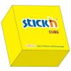 Cub notes autoadeziv 76 x 76 mm, 400 file, Stick`n - galben neon