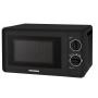 Cuptor cu microunde Heinner HMW-20BK2, 20 L, 700 W, Control mecanic, Negru