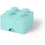 Cutie depozitare LEGO 2x2 cu sertar, aqua (40051742)