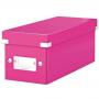 Cutie pentru 30/60 CD-uri cu carcasa Jewel/Slim, Leitz Click Store, carton laminat - roz