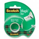 Dispenser cu banda adeziva transparent mata, invizibila la copiere, 19mm x 7.5m, 3M - SCOTCH Magic