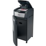 Distrugator documente automat REXEL Optimum 600M, P5, micro-cut, 600 coli, cos 110l, negru-gri