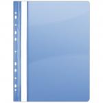 Dosar plastic PVC, cu sina si multiperforatii, 10 buc/set, DONAU - albastru