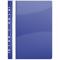 Dosar plastic PVC, cu sina si multiperforatii, 10 buc/set, DONAU - bleumarin