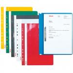 Dosar plastic PVC, cu sina si multiperforatii, 10 buc/set, Esselte - alb