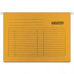 Dosar suspendabil cu eticheta, bagheta metalica, carton 230g/mp, 5 buc/set, DONAU - orange