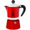 Espressor Bialetti Rainbow, capacitate 150 ml, pentru 3 cesti, Rosu