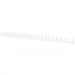 Inele plastic 19 mm, max 175 coli, 100buc/cut Office Products - alb