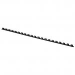 Inele plastic 6 mm, max 25 coli,100buc/cut, Office Products - negru