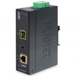 IP30 10/100/1000T to SFP Gbit Conv. with PoE