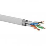Kabel S/FTP kat.6A, sieciowy, skrętka, LSOH, Dca 4x2x23 AWG, 10Gb/s, szary, 500m (KIS6ALSOH500DQ)