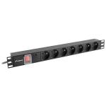 LANBERG PDU RACK POWER STRIP (1U,16A,7X 230V,2M)