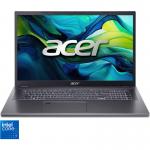 Laptop 17.3` Aspire 17 A17-51M, FHD IPS, Procesor Intel Core 7 150U (12M Cache, up to 5.40 GHz), 16GB LPDDR5, 512GB SSD, Intel Graphics, No OS, Steel Gray