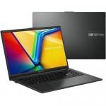 Laptop VivoBook Go 15 E1504FA-BQ1967, AMD Ryzen 5 7520U, 15.6 inch, RAM 8GB, SSD 512GB, AMD Radeon Graphics 610M, No OS, Mixed Black