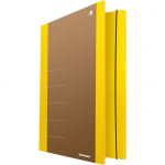 Mapa din carton, cu elastic, 500gsm, 250 x 350mm, DONAU Life - margine galbena