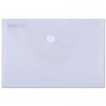 Mapa PP protectie documente A6 landscape, inchidere cu capsa, 10/set, DONAU - transparent