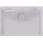 Mapa PP protectie documente A7 landscape, inchidere cu capsa, 10/set, DONAU - fumuriu