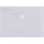 Mapa PP protectie documente A7 landscape, inchidere cu capsa, 10/set, DONAU - transparent