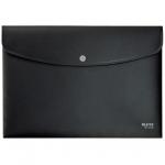 Mapa protectie LEITZ Recycle, cu capse, PP, amprenta CO2 neutra, partial reciclat, A4, 60coli, negru