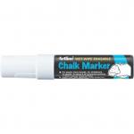 Marker cu creta Artline, pentru table de scris, varf 12.0mm - alb