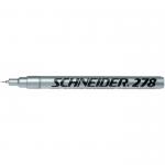 Marker cu vopsea  Schneider Maxx 278, varf rotund 0.8mm - argintiu