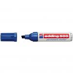 Marker Edding 500 permanent varf retezat 2-7mm albastru