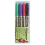 Marker pentru tabla de scris Artline 541T, doua capete - varfuri rotunde 0.4mm/1.0mm, 4 buc/set
