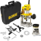 Masina de frezat verticala Dewalt D26204K,900W, 27000 rpm, cutie de transpot, Galben-Negru
