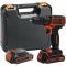 Masina de gaurit si insurubat Black&Decker, BDCDD186KB, 2 acumulatori LI-ION 1.5Ah 18V, cutie pentru transport