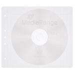 MediaRange Vliestaschen für 2 Disc weiß 50er Pack
