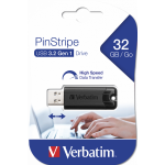 Memorie USB Verbatim 49317 Pinstripe USB3.0 32GB, negru