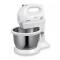 Mixer cu bol Heinner HMBR-300W, Bol rotativ din inox, 3.4 L, 300W, 5 viteze + Turbo, Alb