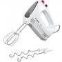 Mixer de mana Bosch MFQ22100, 375W, 4 viteze + Turbo, Alb/Gri