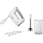 Mixer de mana Bosch MFQ36470, 450 W, 5 viteze + Turbo, Alb/Gri