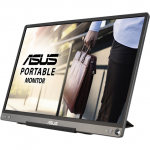 Monitor portabil LCD IPS ASUS ZenScreen MB16ACE, 15.6, Full HD, Flicker Free, gri inchis
