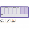 Organizator NOBO, saptamanal, magnetic, 140x36 cm, include marker si magneti, mov
